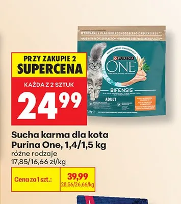 Sucha karma dla kota Purina One Bifensis Adult promocja w Biedronka