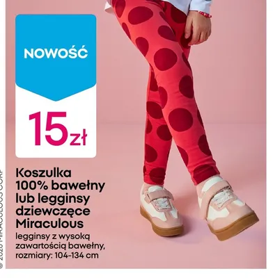 Legginsy dziewczęce Miraculous promocja w Pepco