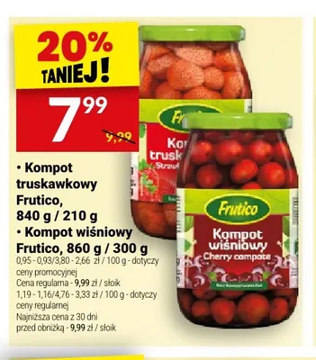 Kompot truskawkowy Frutico promocja w Twój Market