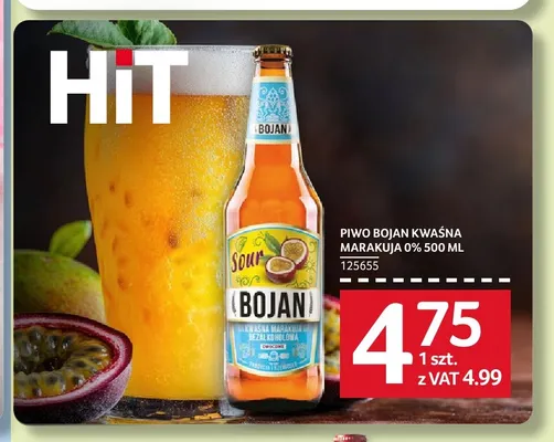 Piwo bezalkoholowe Bojan Kwaśna Marakuja promocja w Selgros