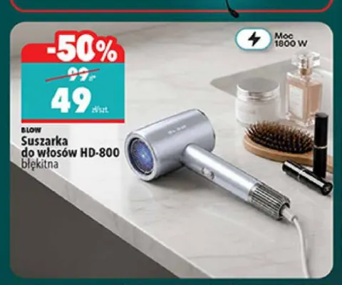 Suszarka do włosów HD-800 błękitna Blow promocja w Biedronka