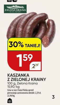Kaszanka z zielonej krainy promocja w Chata Polska