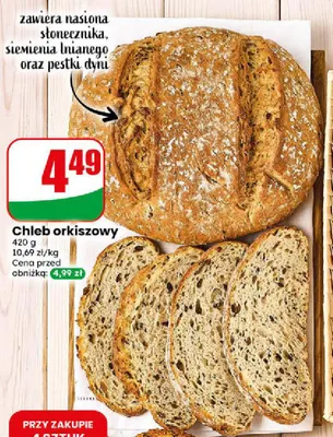Chleb orkiszowy promocja w Dino