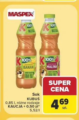 Sok Kubuś promocja w Carrefour