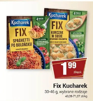 Fix Spaghetti po bolońsku Kucharek promocja w Premium Nasz Sklep