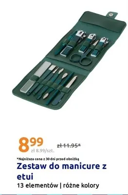 Zestaw do manicure z etui 13 elementów promocja w Action