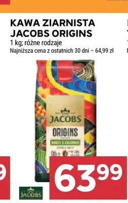Kawa ziarnista Jacobs Origins promocja w Stokrotka