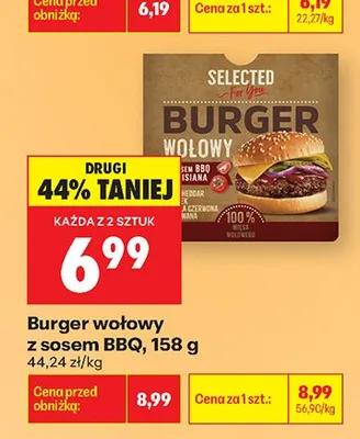 Burger wołowy z sosem BBQ promocja w Biedronka