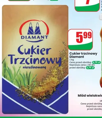Cukier trzcinowy Diamant promocja w Dino