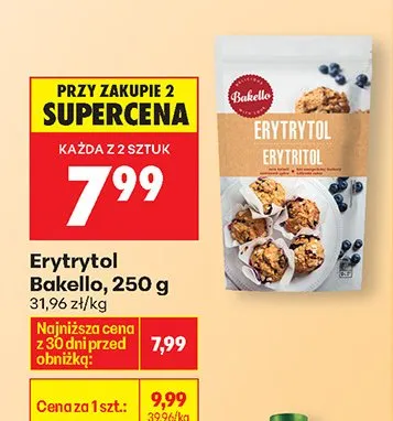 Zamiennik cukru Erytrytol promocja w Biedronka