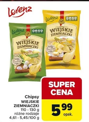 Chipsy wiejskie ziemniaczki cebulka promocja w Carrefour