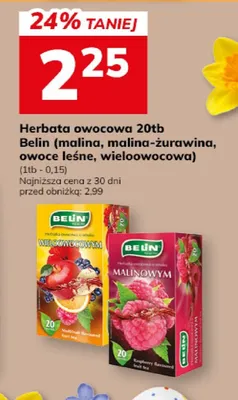 Herbata owocowa (wiśnia-żurawina, malina-żurawina, owoce leśne, wieloowocowa) promocja w Hitpol
