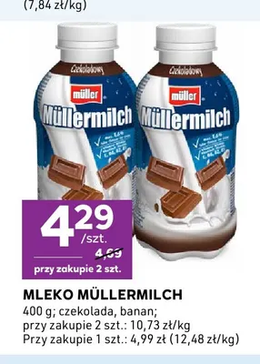 Mleko Müllermilch banan promocja w Stokrotka