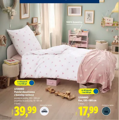 Pościel dwustronna z bawełny renforcé promocja w Lidl