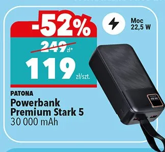 Powerbank Premium Stark 5 30 000 mAh promocja w Biedronka