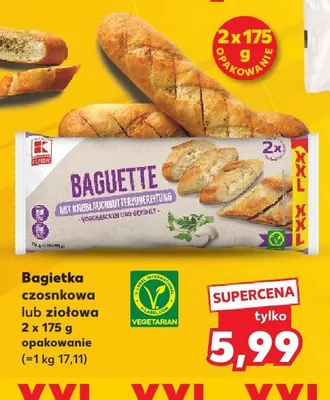 Bagietka ziołowa K Classic 2-warstwowa promocja w Kaufland
