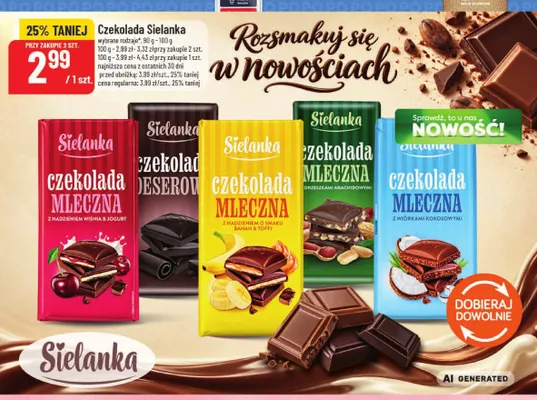 Czekolada mleczna z orzeszkami arachidowymi Sielanka promocja w POLOmarket