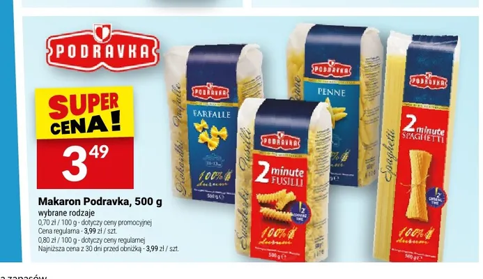 Makaron 2 Minute spaghetti Podravka promocja w Twój Market