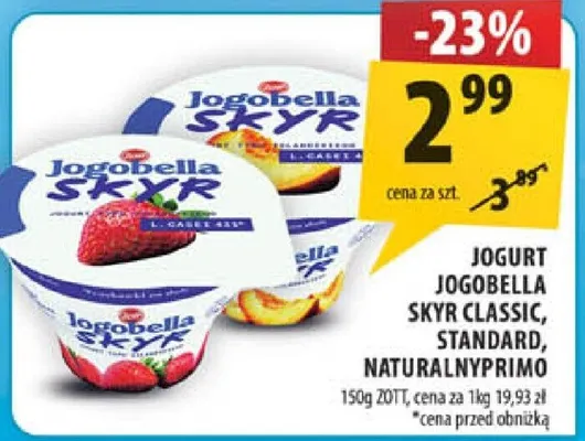 Jogurt Jogobella Skyr standard Zott promocja w Arhelan