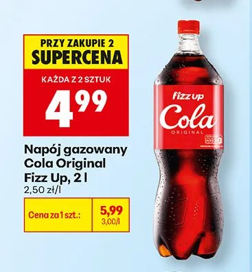 Napój gazowany Cola Original Fizz Up promocja w Biedronka