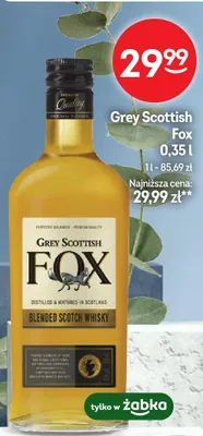 Whisky Grey Scottish Fox promocja w Żabka