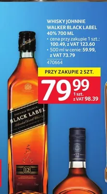 Whisky Johnnie Walker Black Label 40% promocja w Selgros