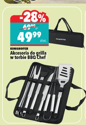Akcesoria do grilla w torbie BBQ Chef KONIGHOFFER promocja w Biedronka Home