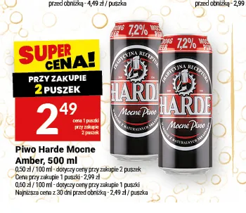 Piwo Harde Mocne Amber promocja w Twój Market