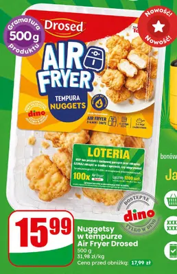 Nuggetsy w tempurze Air Fryer Drosed promocja w Dino