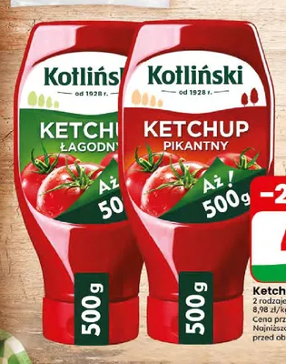 Ketchup Kotliński pikantny promocja w Dino