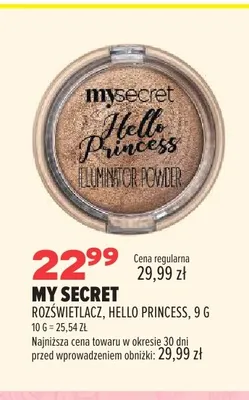 Rozświetlacz My Secret Hello Princess promocja w Drogerie Natura