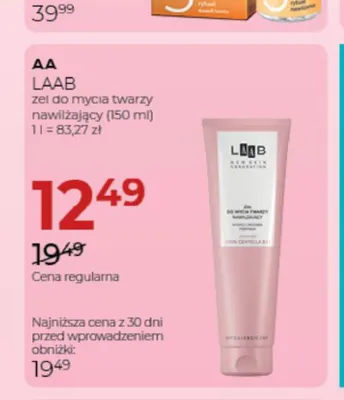 Żel do mycia twarzy nawilżający AA Laab promocja w Drogerie Jawa