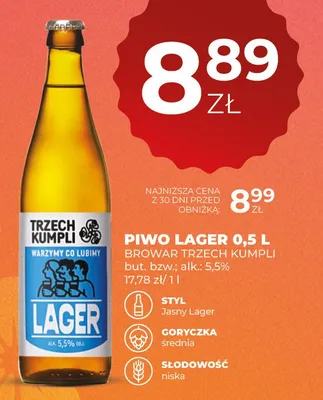 Piwo Lager promocja w Duży Ben