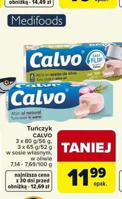 Tuńczyk Calvo promocja w Carrefour