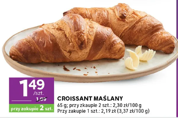 Croissant maślany promocja w Stokrotka