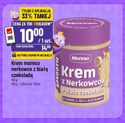 Krem Moreso nerkowce z białą czekoladą promocja w POLOmarket