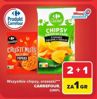 Crusti'Nuts o smaku papryki Carrefour Sensation promocja w Carrefour