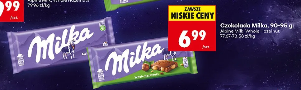 Czekolada Alpine Milk promocja w Biedronka