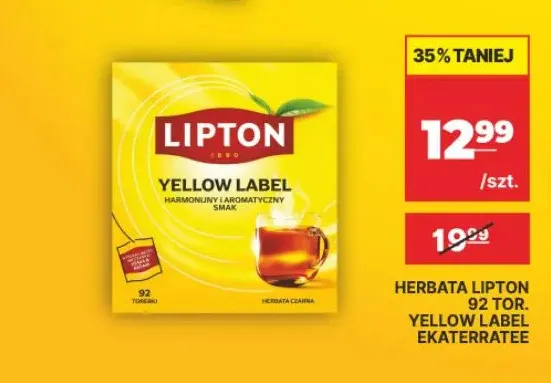 Herbata Lipton Yellow Label promocja w API Market
