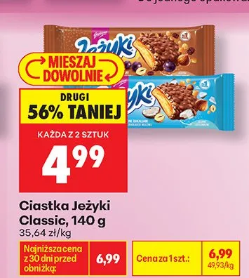 Ciastka Jeżyki Classic promocja w Biedronka