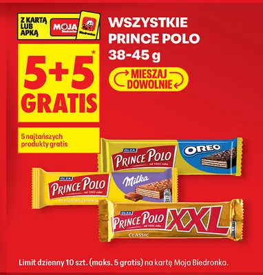 Wafel Prince Polo Classic XXL promocja w Biedronka