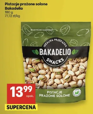 Pistacje prażone solone Bakadelio promocja w Delikatesy Centrum