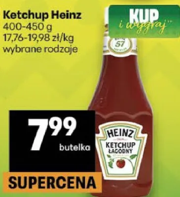 Ketchup Heinz wybrane rodzaje promocja w Delikatesy Centrum
