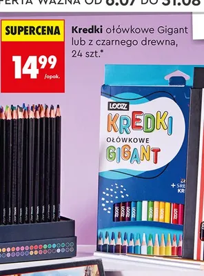 Kredki ołówkowe Gigant Loozz 24 szt. promocja w Biedronka