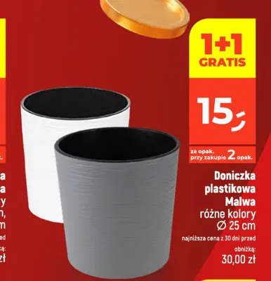 Doniczka plastikowa Malwa promocja w Dealz