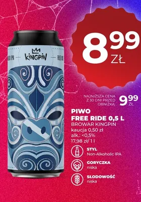 Piwo bezalkoholowe Ride Browar Kingpin promocja w Duży Ben