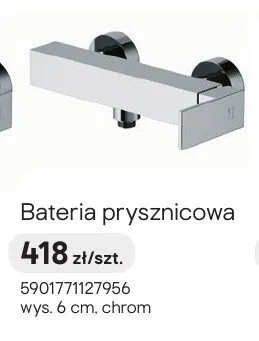Bateria prysznicowa Cersanit Bari chrom wys. 6 cm promocja w Castorama