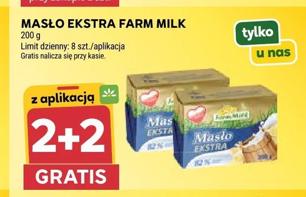 Masło ekstra Farm Milk promocja w Stokrotka
