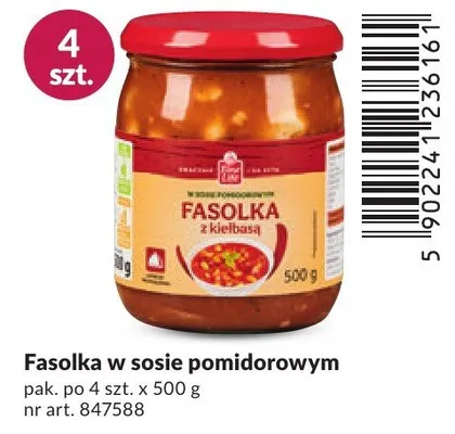 Fasolka w sosie pomidorowym promocja w Makro