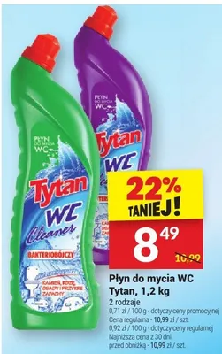 Płyn do mycia WC Tytan promocja w Twój Market